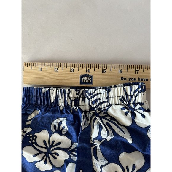 Island Wear Hawaiian Boys Shorts Floral Blue White Size XS - Picture 7 of 7
